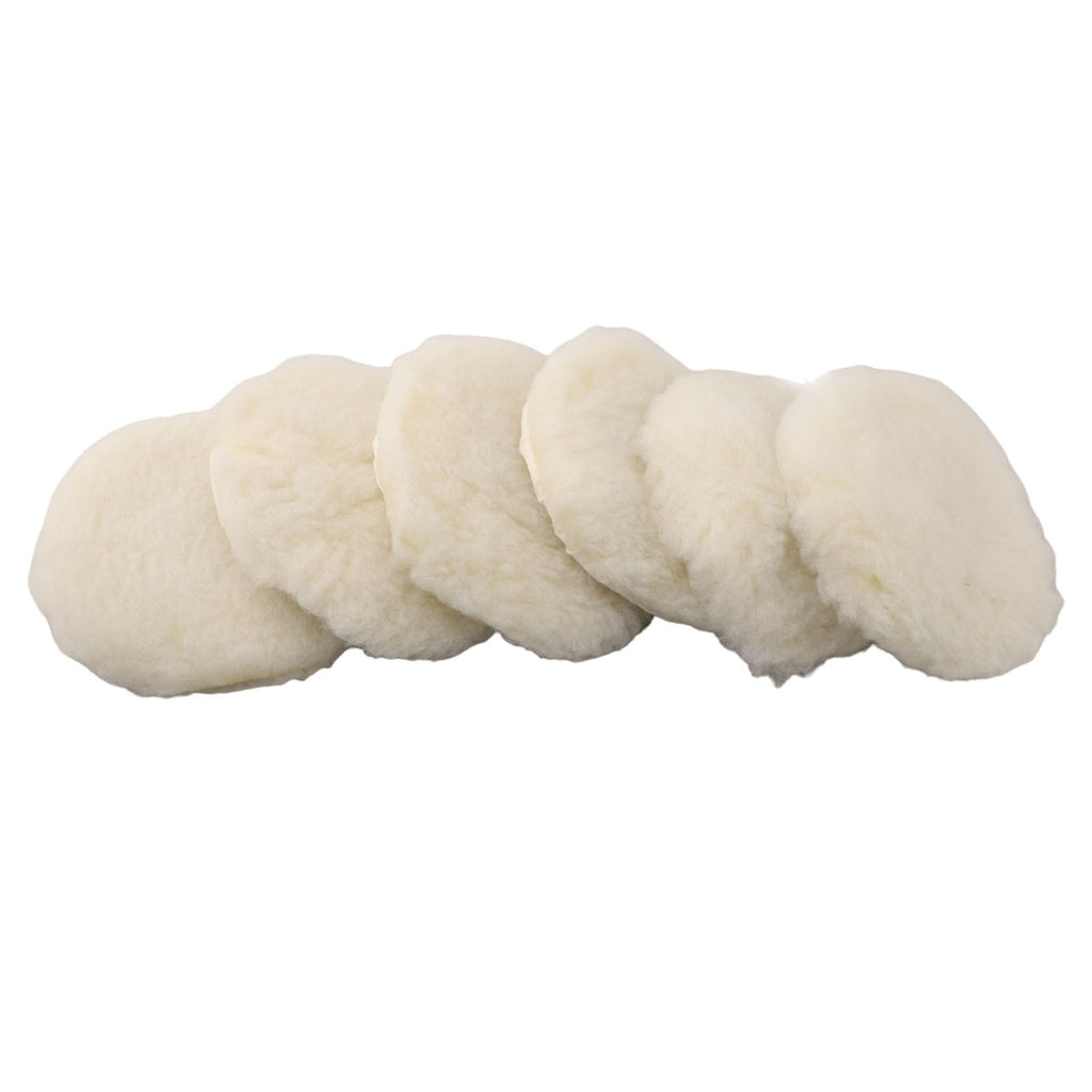 Buffing Pads Lambs Wool Pad Polisher Pad Polishing Polishing Polisher 6Pcs