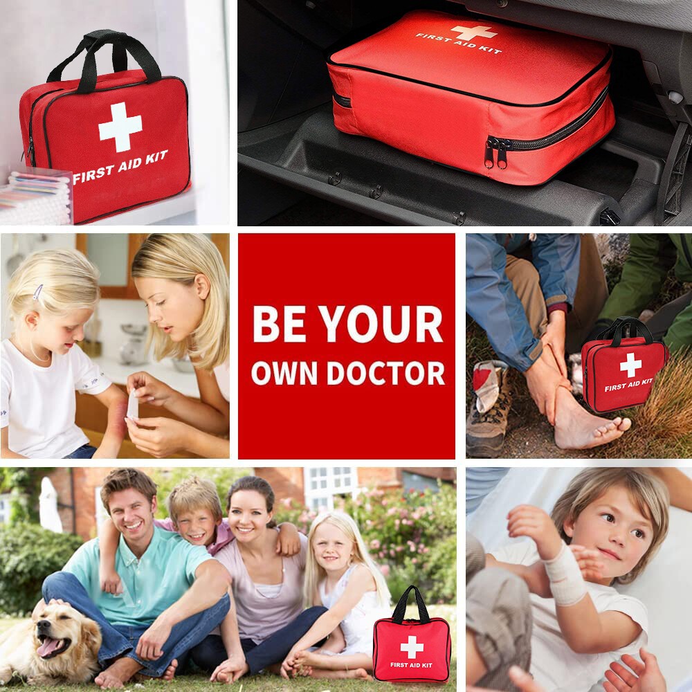 391 PIECE FIRST AID KIT BAG -MEDICAL EMERGENCY KIT. TRAVEL, HOME, CAR, WORKPLACE