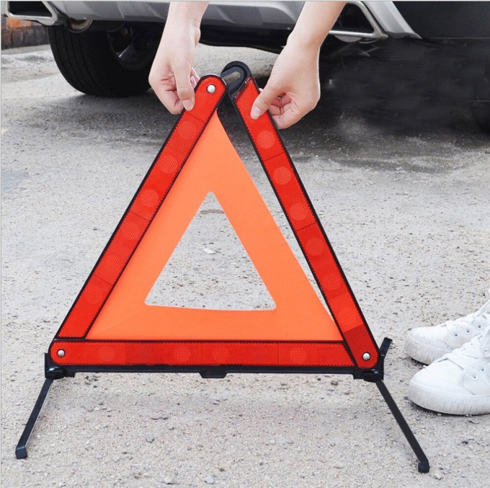 2pc Large Warning Car Triangle Reflective Road Emergency Breakdown Safety Hazard