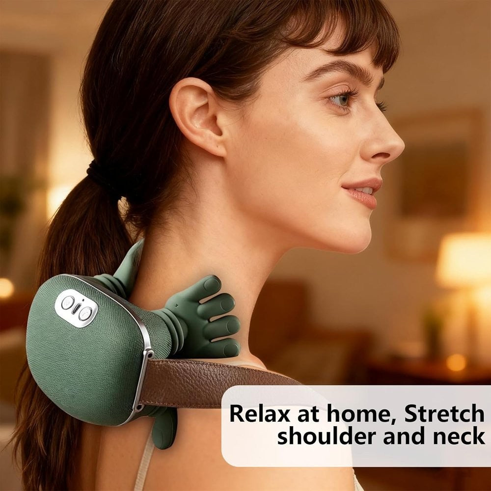 Neck Shoulder Massager with Heat Simulated Human Hand Cervical Trapeziu Massager