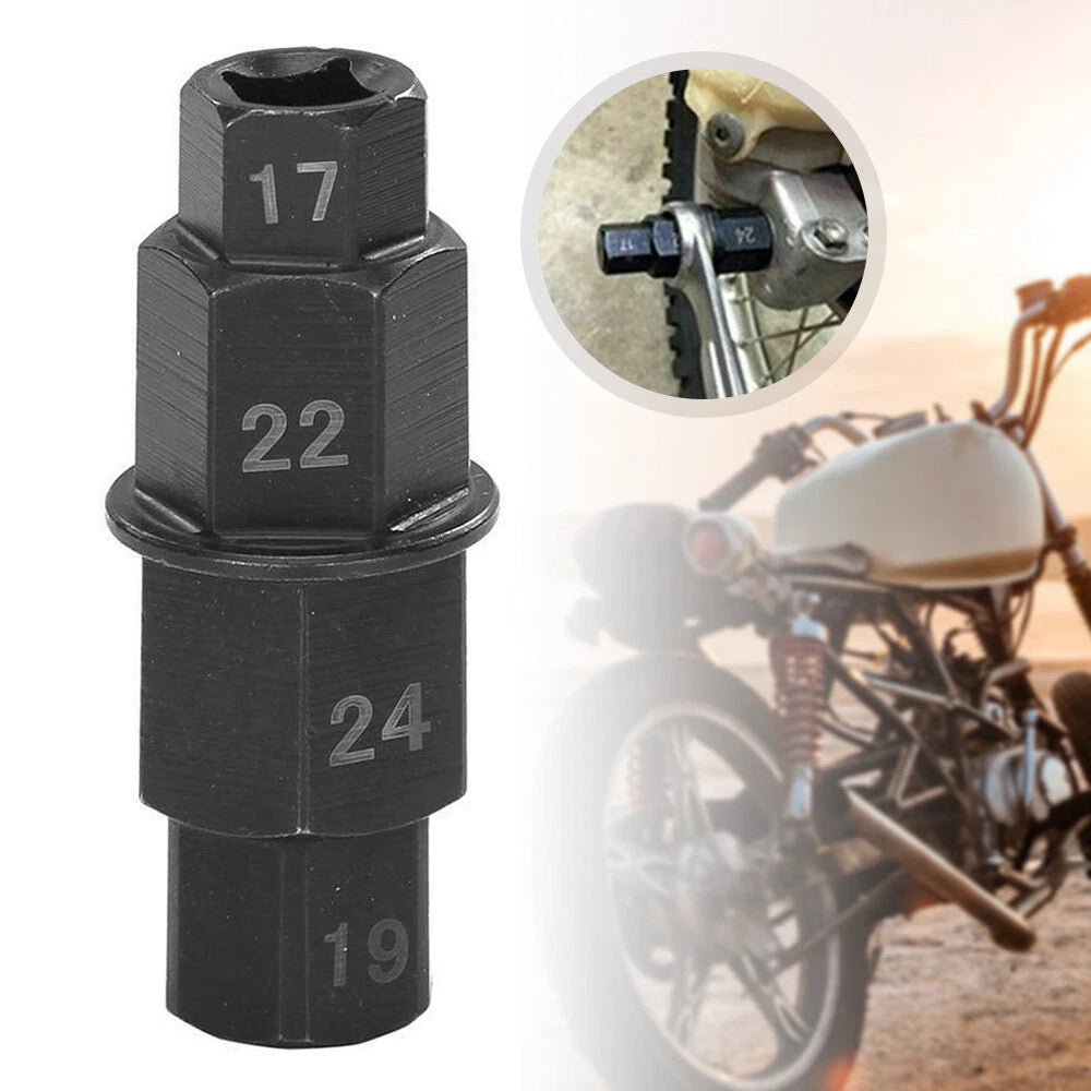Motorcycle Front Rear Wheel Axle Spindle Tool Hex Key Socket 17 19 22 24mm
