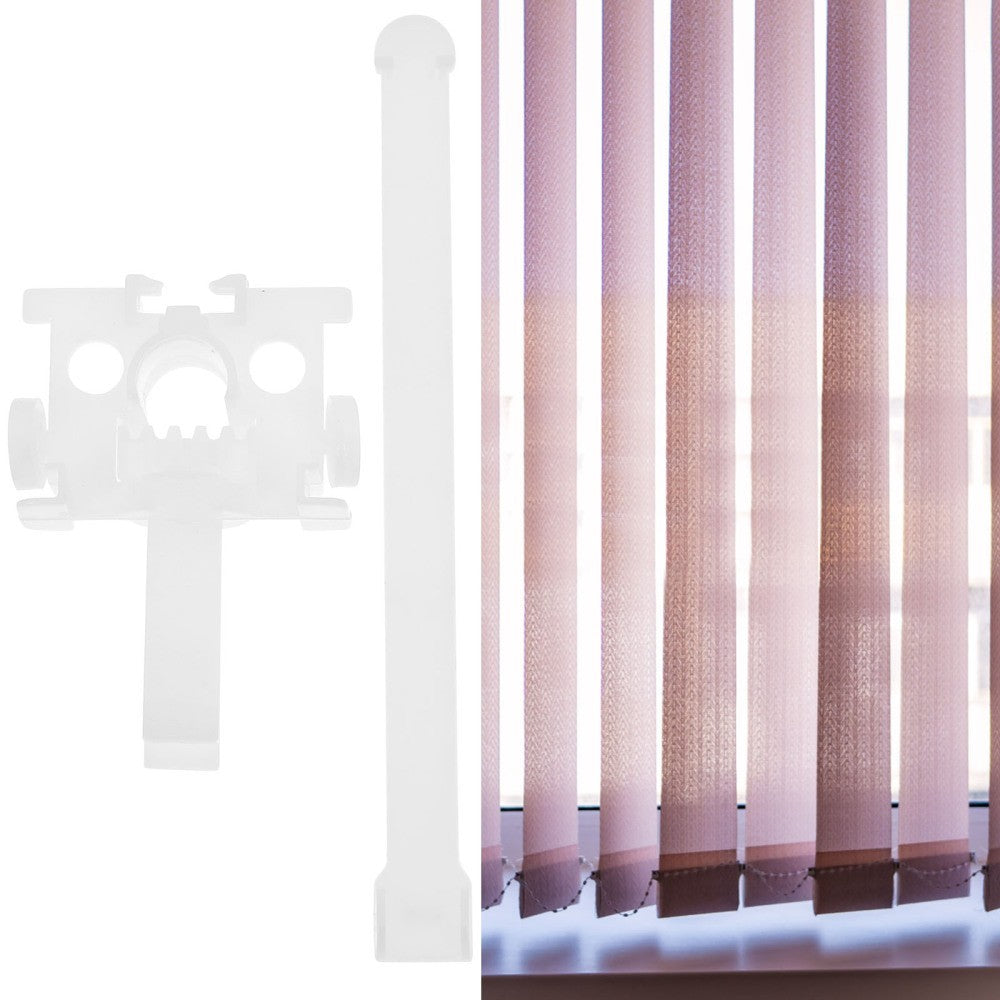 12 Sets Blinds Accessories Parts Vertical Slats Fixer Tabs Headrail Track