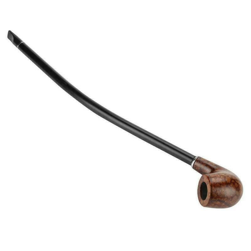 Wooden Tobacco Smoking Pipe Churchwarden Long Handle Pipe Men's Gift
