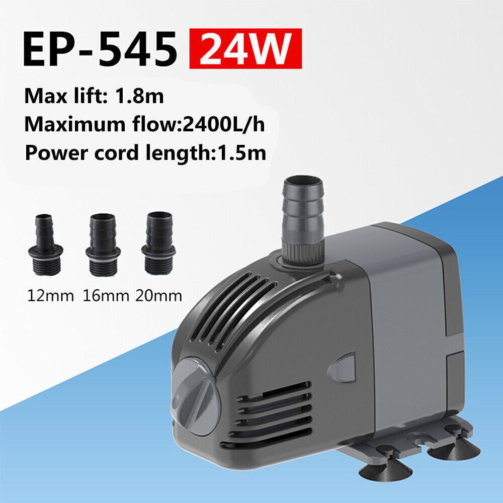 Water Pump Submersible Fountain Garden Pond Aquarium Fish Tank Feature