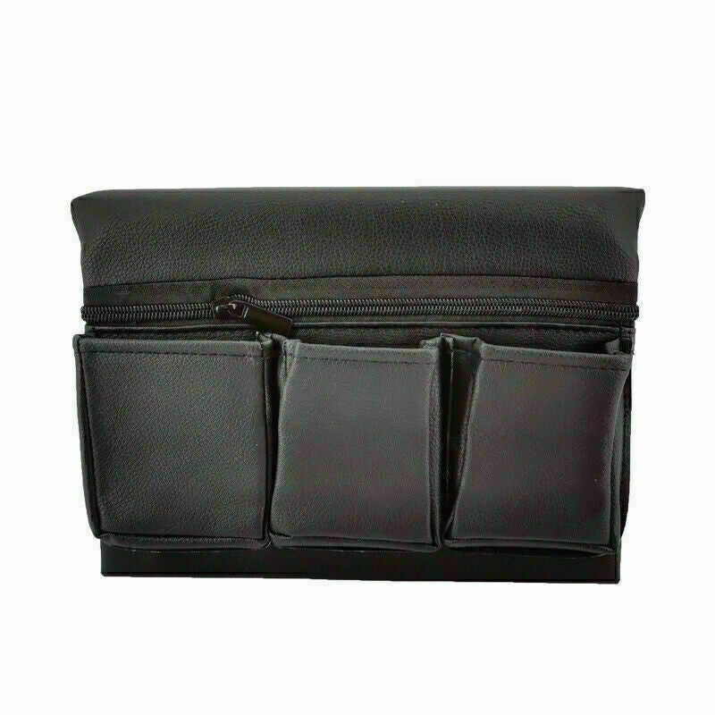 Car Window Armrest Hanging Bag Storage Box Pocket Organizer Phone Holder Black -