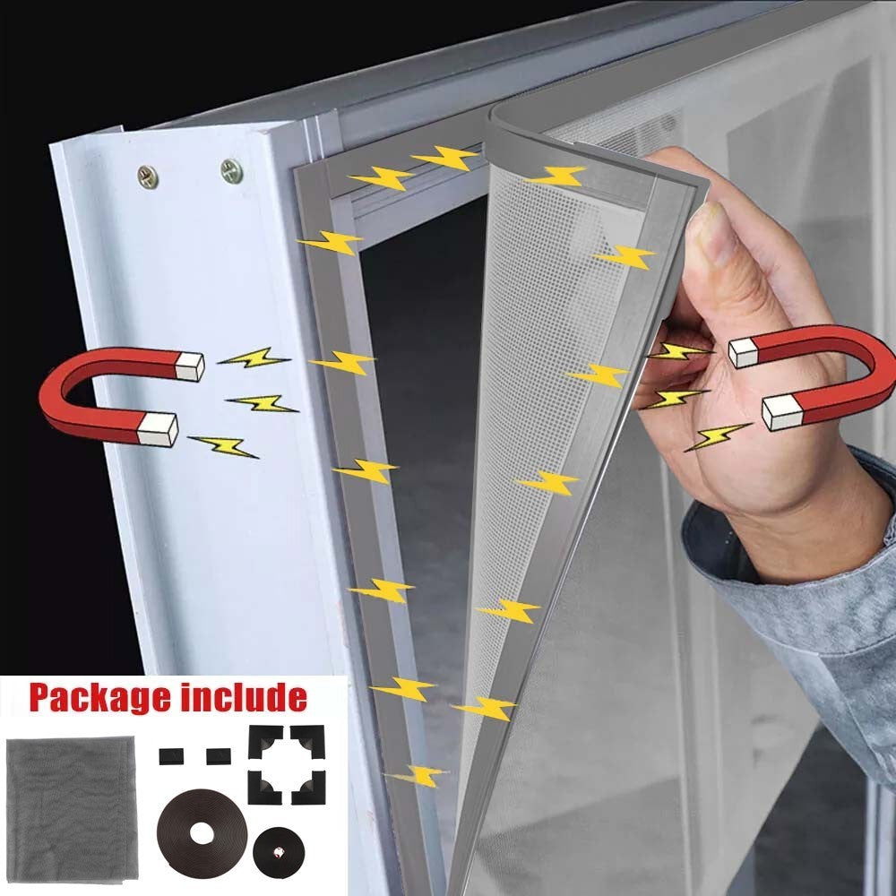 Magnetic Window Insect Screen Mesh Net Fly Mosquito Bug Netting Moth Cover UK