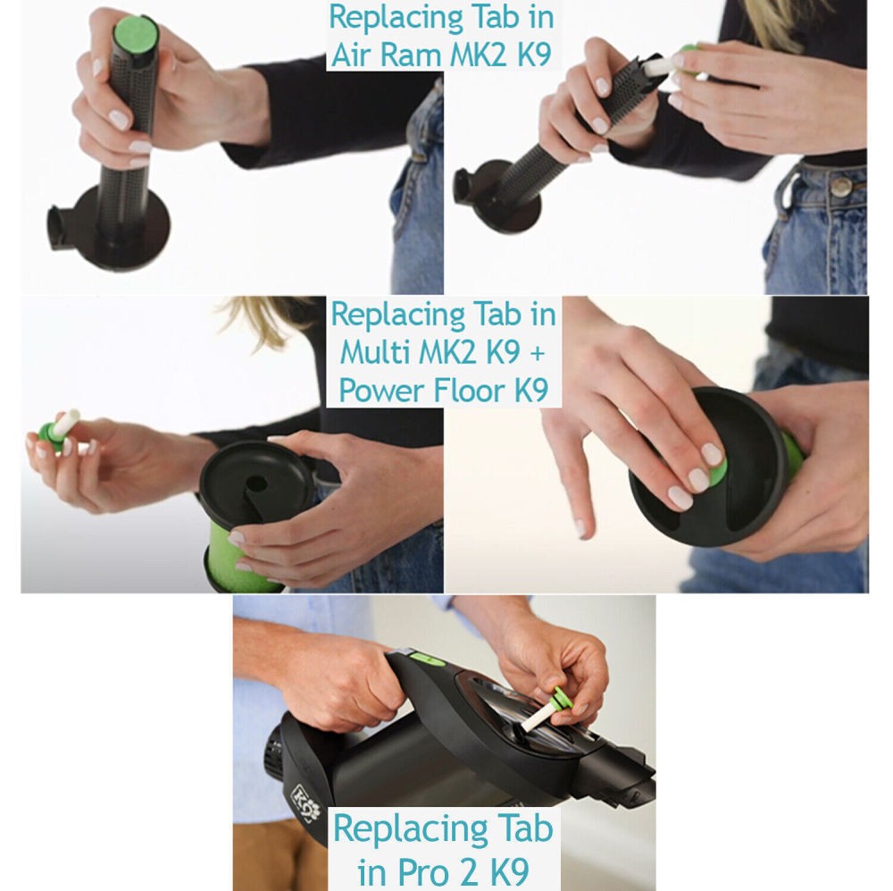 12 Scented Cartridge Air Freshener Tabs for GTECH AirRam Pro Multi MK2 K9 Vacuum