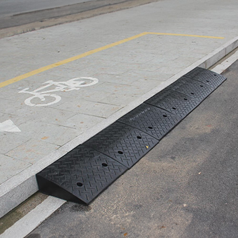 2PCS Robust Curb Ramps for Wheelchairs & Motorcycles - Anti-Slip Design