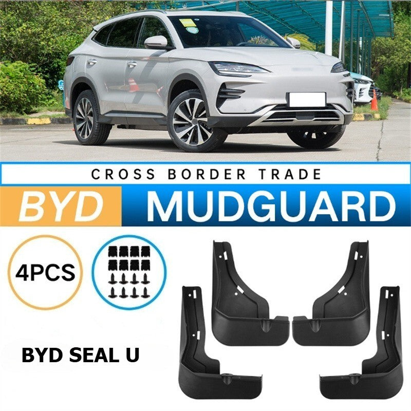 4PCS Car Mud Flaps Splash Guard Fender Mudguard For BYD SEAL U EV DM-i 2025 2026