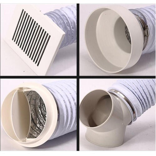 3M/3M/5M/6M Flexible Ø150mm Air Conditioner Exhaust Pipe Vent Hose Duct Outlet
