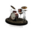 2D Drum Set Decoration Flat Tabletop Ornament for Home Living Room Cabinet