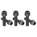 6Pcs M5x18mm Stainless steel Bike Stem Bolt Hex Tapered Head Bolt Black MTB Road