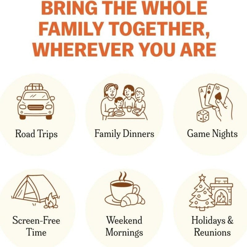 150 Conversation Starter Cards Family Edition for Family Gathering Party Travel