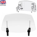 Motorcycle Motorbike Clip On Windshield Wind Screen Deflector Extension Spoiler