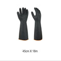 New Black Long Gloves Soft Rubber Arm Gauntlet Safety Waterproof Work Glove