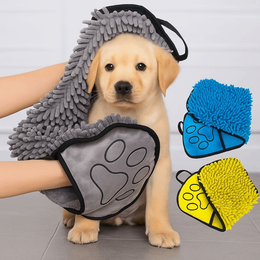 Pet Drying Towel Super Absorbent Water Dog Cat Bath Clean Skin-Friendly﻿ UK