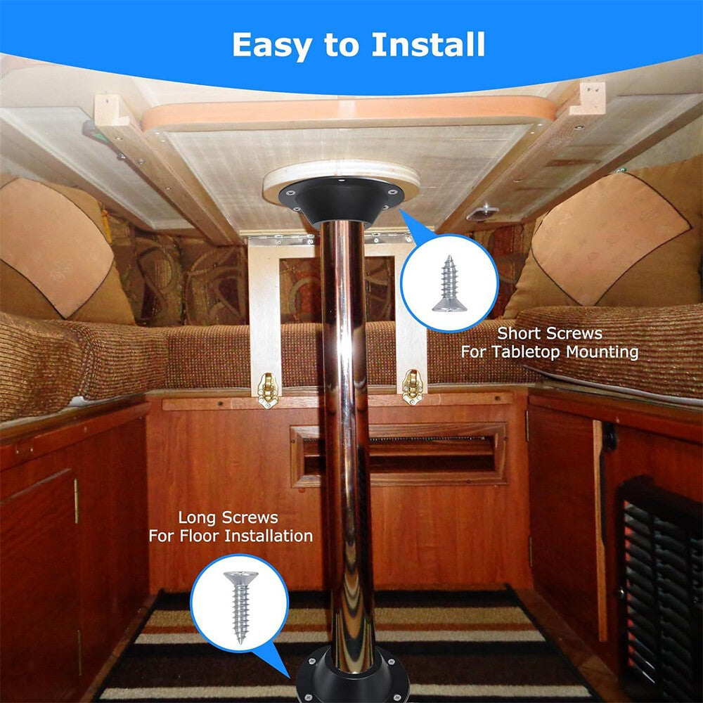 Sequoia Anodised Pedestal Table Leg Under Table Cone Base Houseboat Motorhome