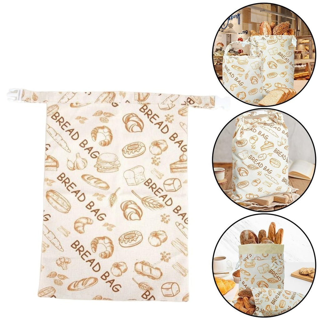 Beeswax Reusable Food Storage Bag Fresh Keeping Bread Pouch 42*33cm Kitchen Use