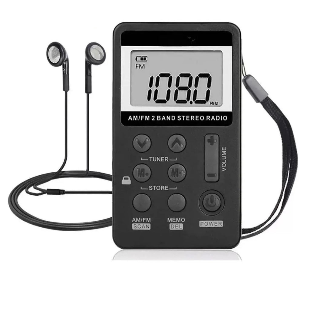 Portable Mini Digital AM/FM Radio Personal LCD DSP Digital Tuning Stereo Player