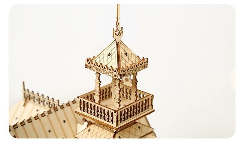3D Wooden Jigsaw Puzzles for Adults Illuminated Villa Building Kit Xmas Gift Toy