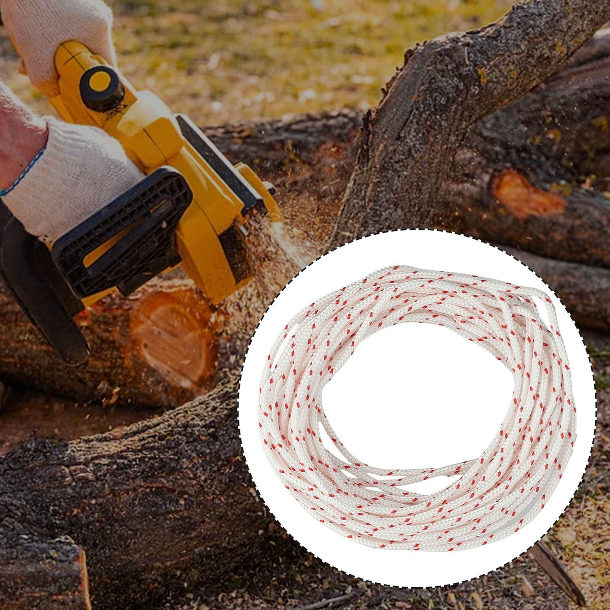 3.5mm 10m Nylon Fiber Recoil Pull Starter Cord Rope For Sti- Strimmer Chainsaw