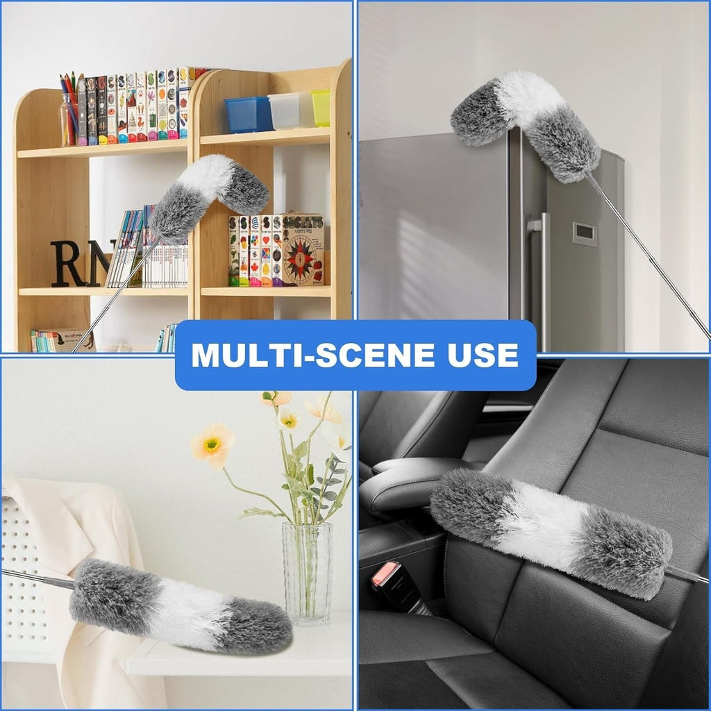 2.8m Extra Long Cobweb Feather Duster Telescopic Handle Extendable to Ceiling🔥