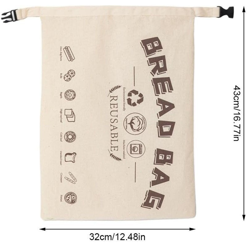 Premium Extra Large Reusable Beeswax Bread Bags Cotton Linen Storage Keep Fresh