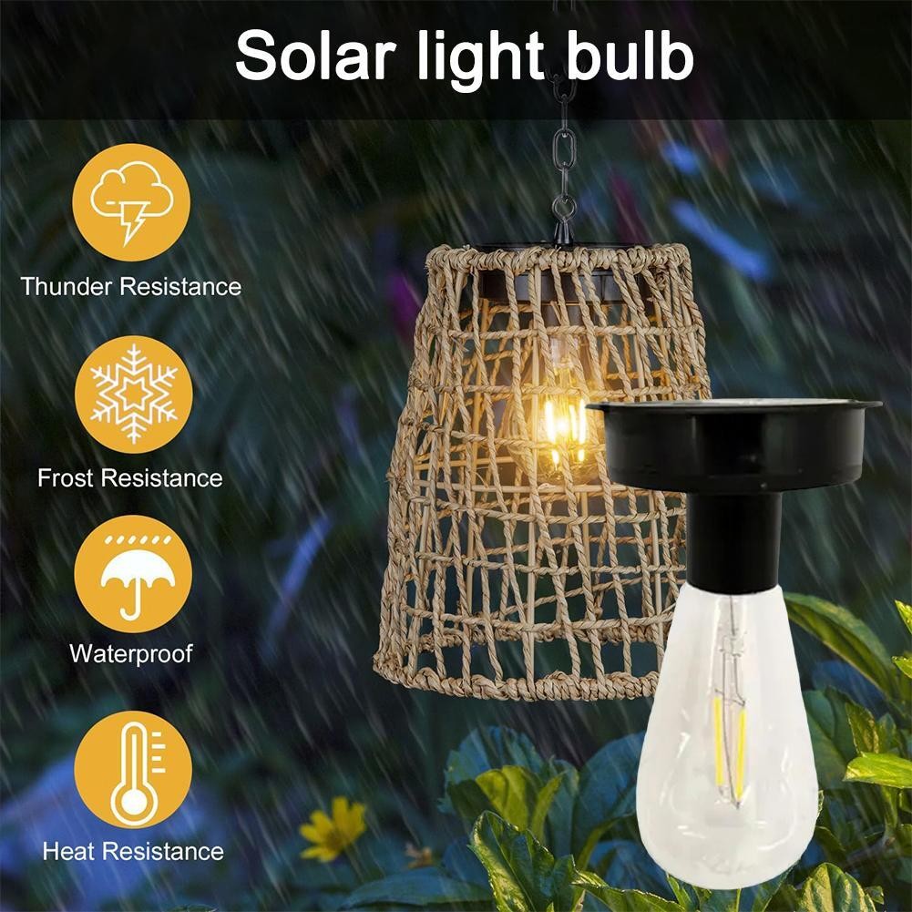 Pack of 2 Solar Light Bulbs – Replacement Solar Module for Garden Lights
