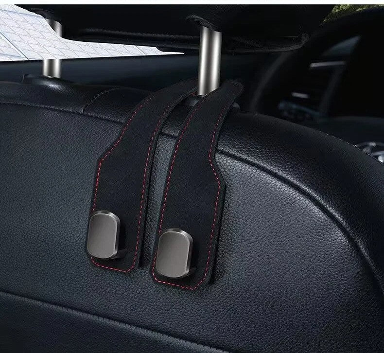 2pcs Car Back Seat Organiser Headrest Storage Bag Purse Holder Tablet Hook Coat