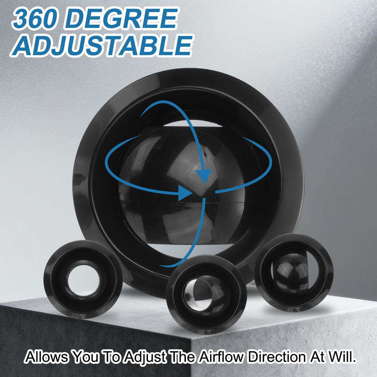 200MM Round Air Vent Covers Ceiling Ball Jet Nozzle Air Diffuser