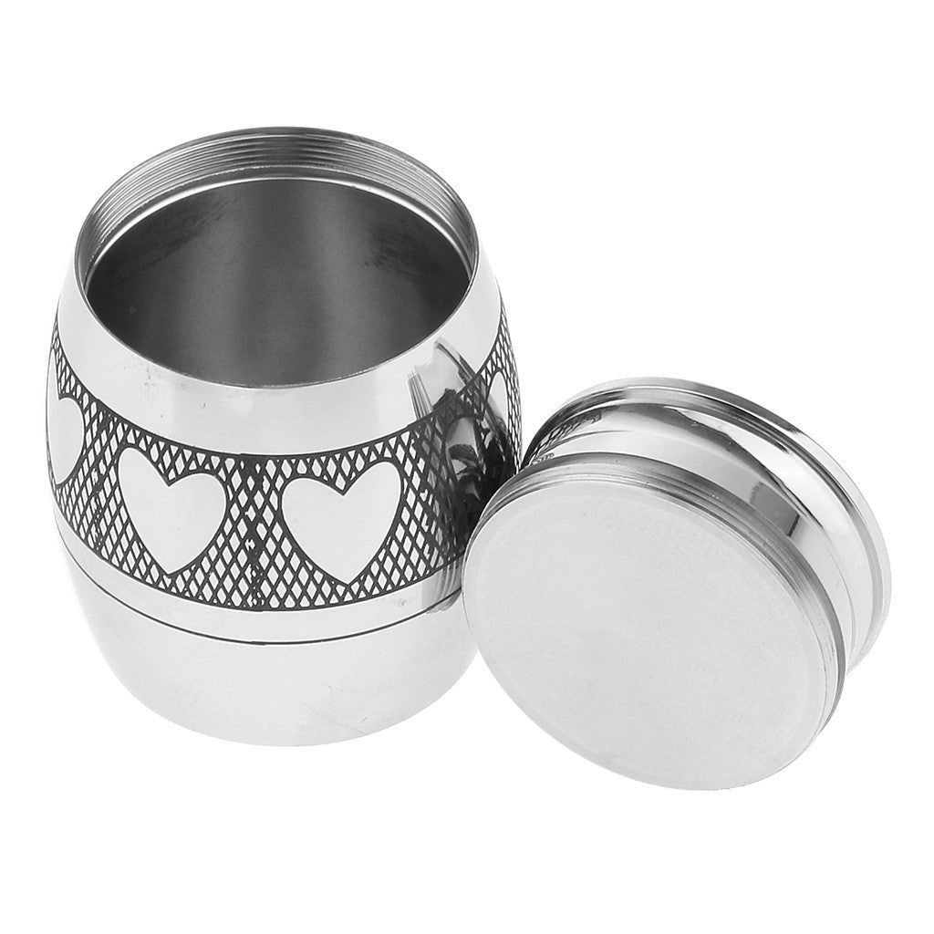 Silver Cremation Urn for Human Ashes Adult Funeral Urn Handcrafted Container