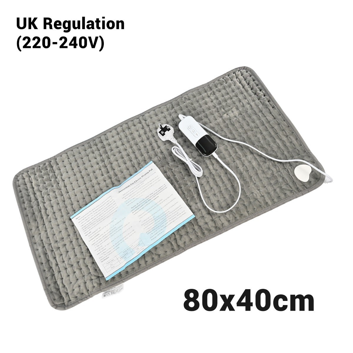 Heating pad Electric Heat Pad for Back Neck Shoulder Belly Pain Relief 40x80cm ~