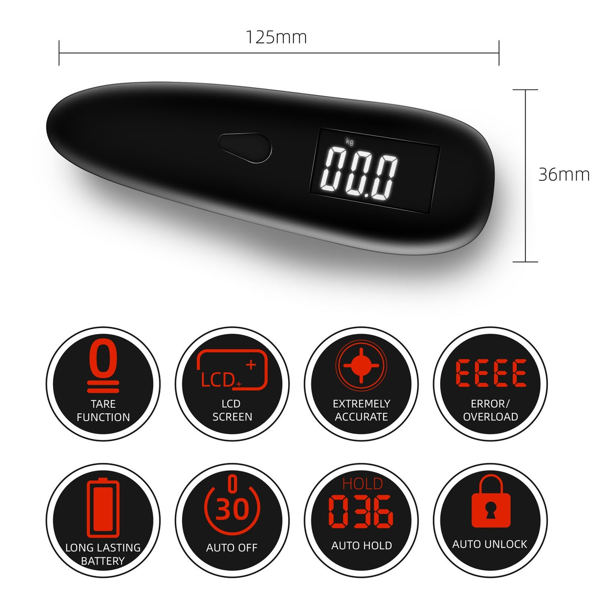 Digital Luggage Scale Handheld Portable Travel Suitcase Baggage Weight Scale UK