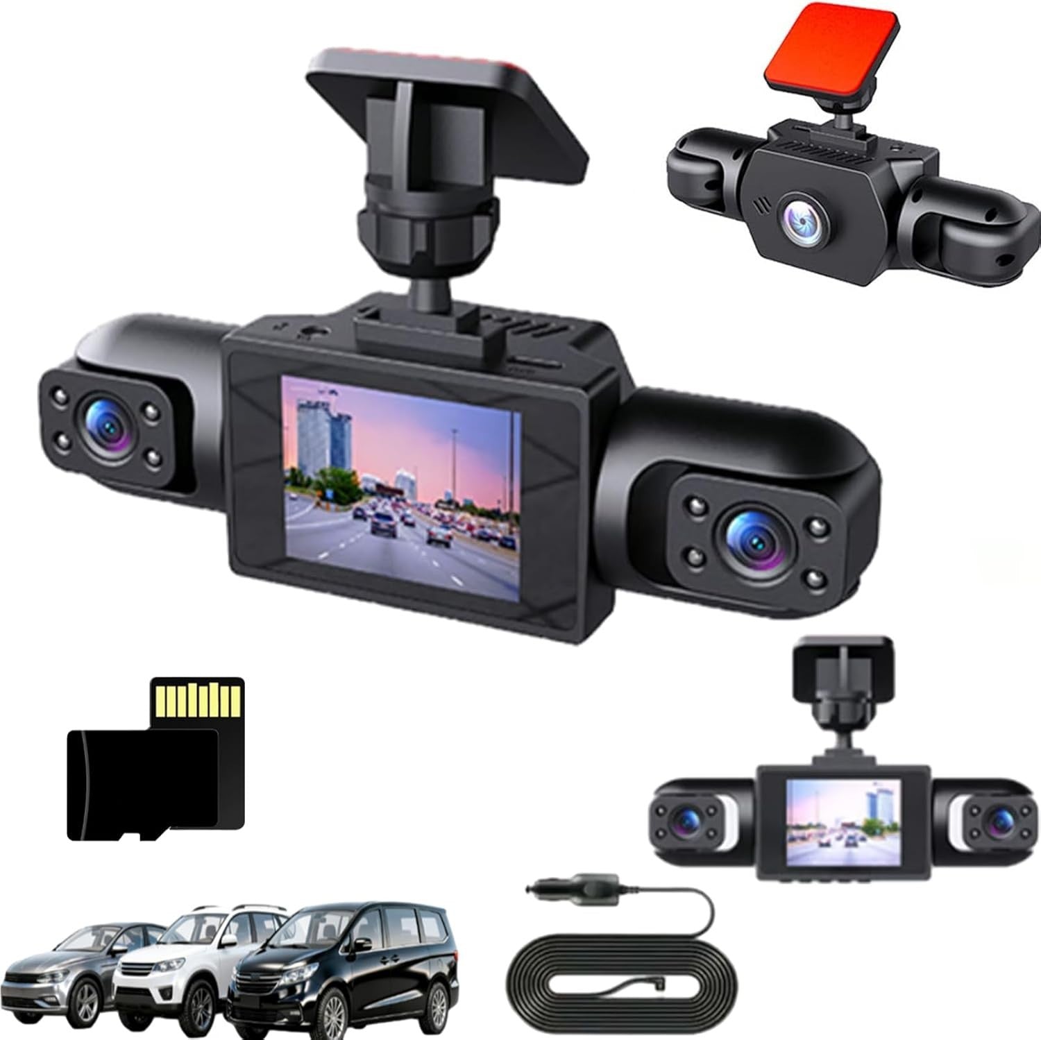 Averyard Dash Cam, Averyard Wire Dashcam, 4 Channel Full View Dashcam System