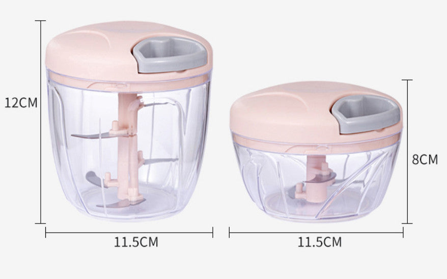 Vegetable Chopper Manual Pull Rope Vegetable Cutter Food Hand Held Dicer Slicer