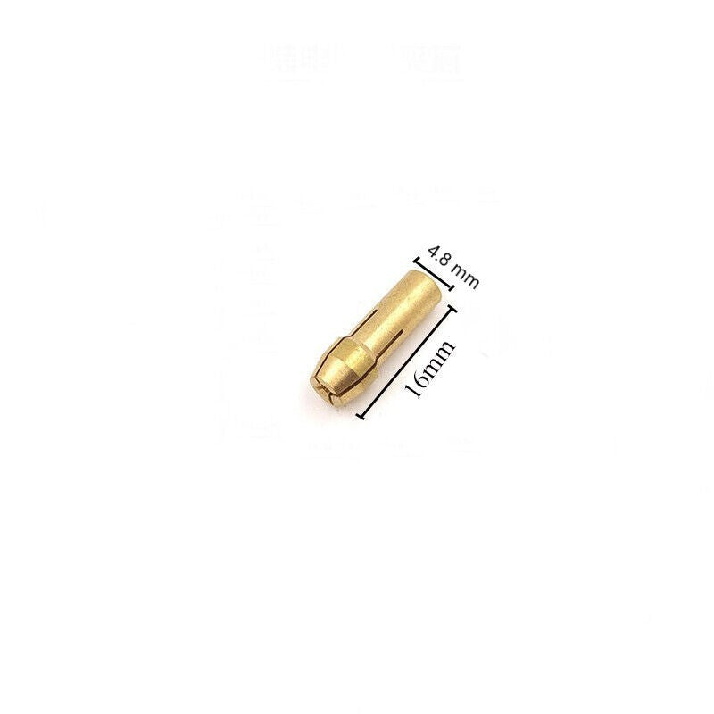 10x Brass Drill Chuck Collet Bit Set 0.5-3.2mm For Dremel Rotary Tools 4.8mm UK