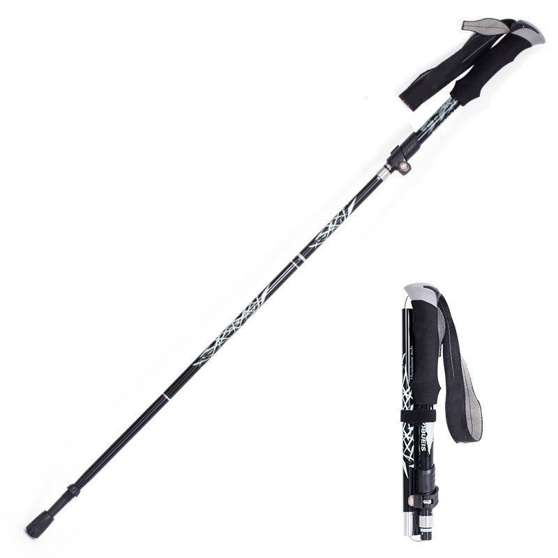 Telescopic Anti-Shock Extendable Trekking Poles Hiking Walking Camping