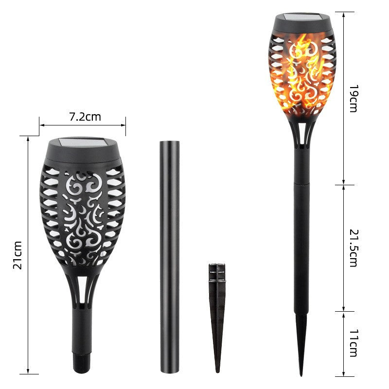4/8 Pcs Solar Flickering Flame Torch Lights Outdoor Garden Stake Lamp Waterproof