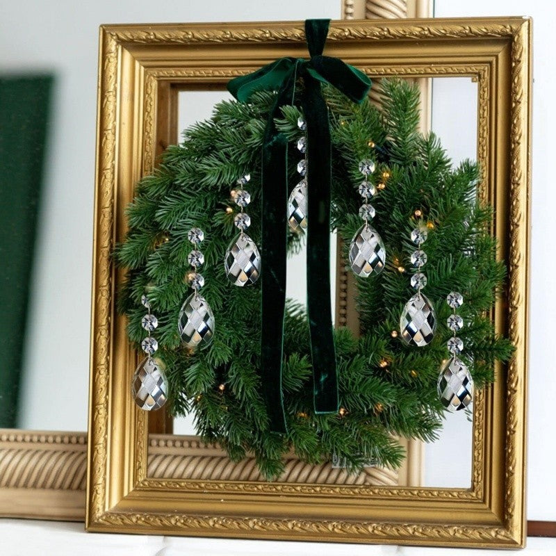 30x Snowflake Crystal Christmas Ornaments Hanging Pendants Xmas Tree Decorations