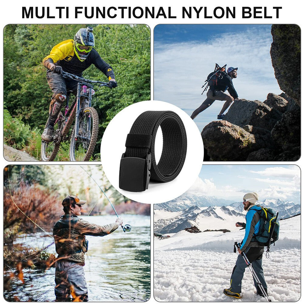 Quick Release Work Belt Tactical Men Army Webbing Nylon Military Waistbelt UK