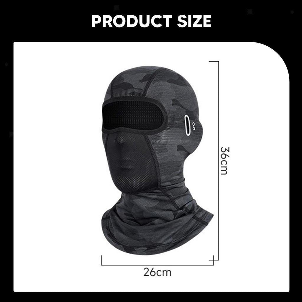 Men's balaclava with sun protection mask, breathable and soft hood, helmet