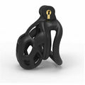 Men's 3D Protective Cage Lock Set with 4 Breathable Rings, Black
