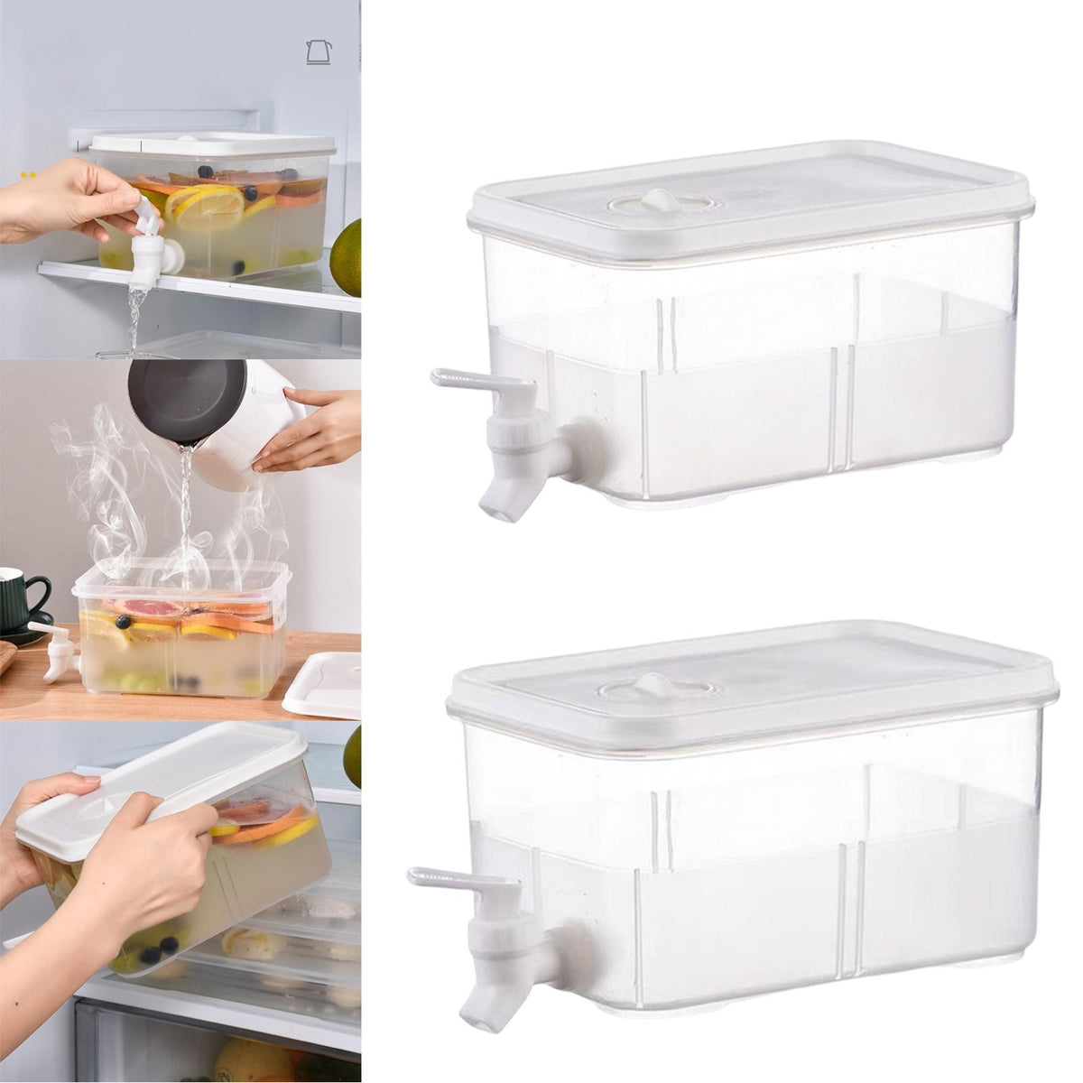 Fridge Cold Kettle with Kitchen Gadgets Plastic Cold Water Fruit Teapot for