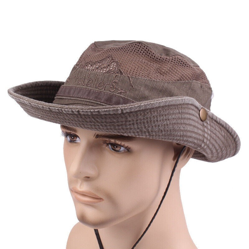 Unisex Cotton Bucket Hat Sun Cap Breathable Fisherman Hat Summer Outdoor Travel