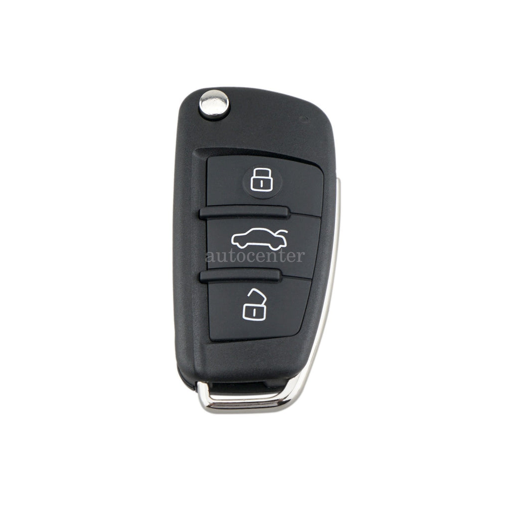 434MHz 3 Button Remote Flip Key Car Fob For AUDI A3 A4 TT ID48 Chip 8P0837220D