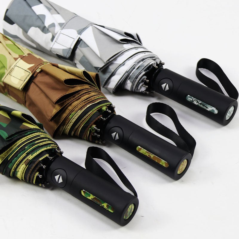 Mens Camo Sun Umbrella Automatic Folding Outdoor Sun Protection Tactical Hunting