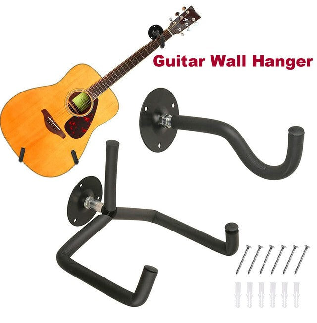 Guitar Wall Mount Horizontal Hanger Acoustic Electric Guitar Hooks Wall Bracket