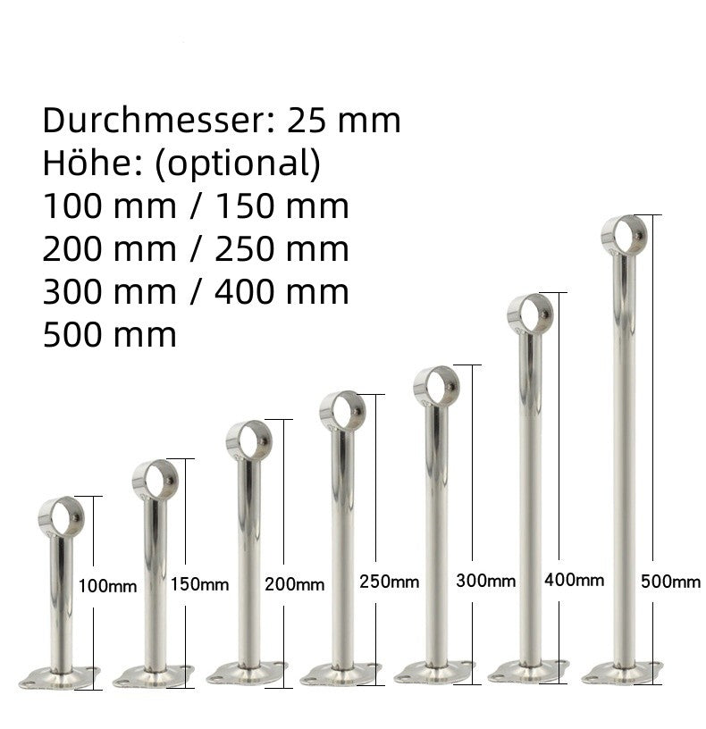 2 x Rod holder stainless steel adjustable ceiling mount curtain rod 25 mm