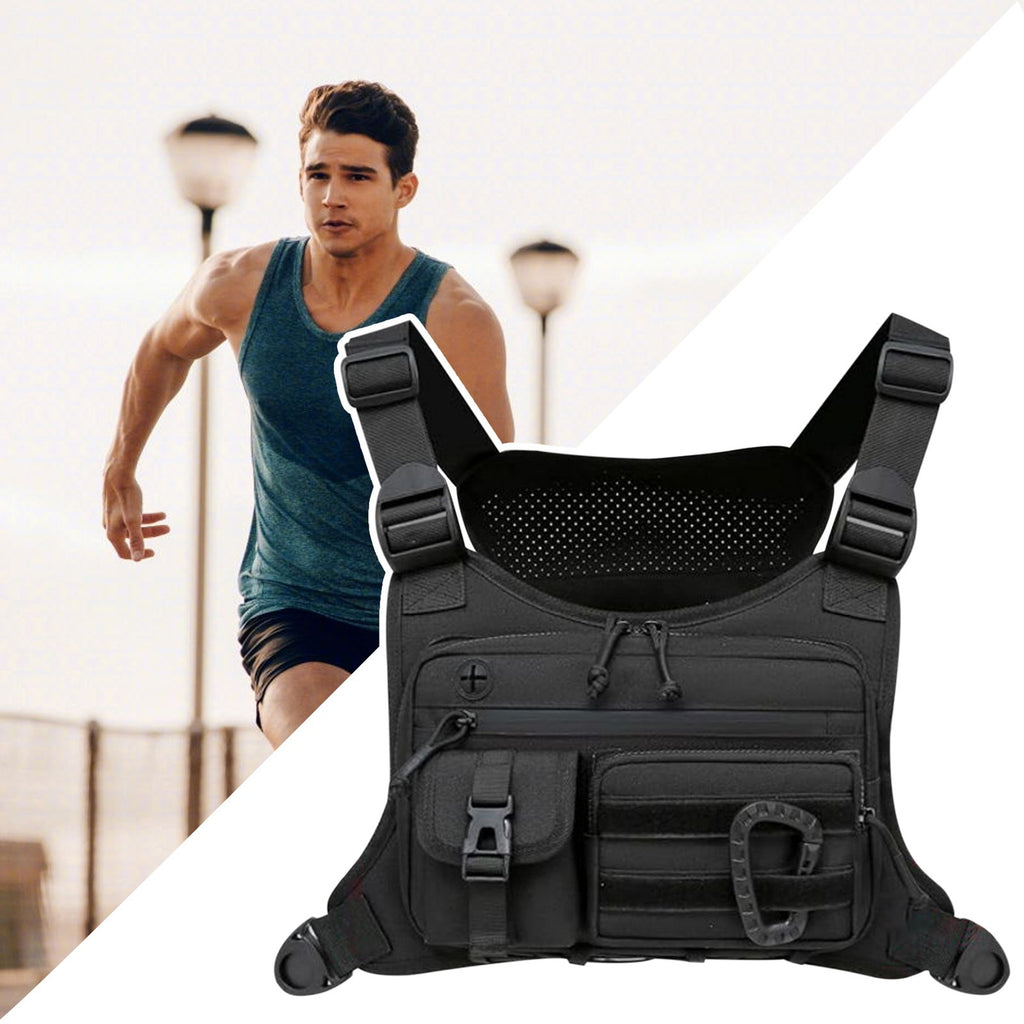 Sport Tactical Chest Rig Protective Vest Recon Pack With Front Storage Pouches