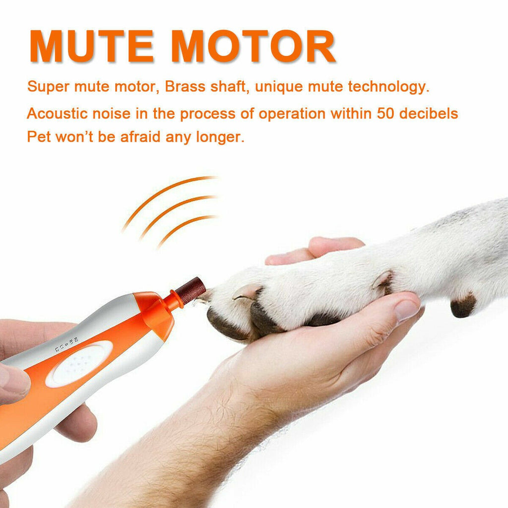 6 IN 1 Electric Dog Pet Nail Grinder Cat Claw Paw Toe Clipper Trimmer Grooming